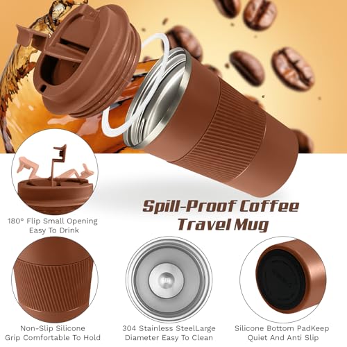 Vacuum Insulated Stainless Steel Travel Coffee Mug