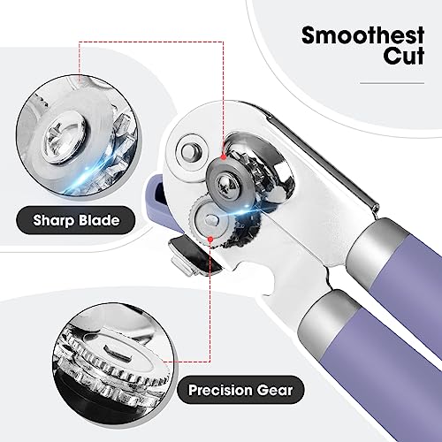 Heavy Duty Hand Can Opener Manual with Magnet Lid Remover