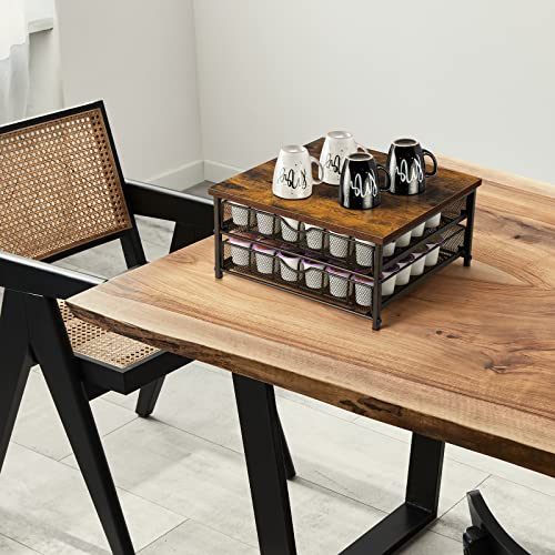 Coffee Pod Drawer Holder Coffee Pod Storage Organizer for Counter 2 Tier Coffee Pod Holder 72 Capacity Capsule Storage Rack with Sliding Baskets for Home Office
