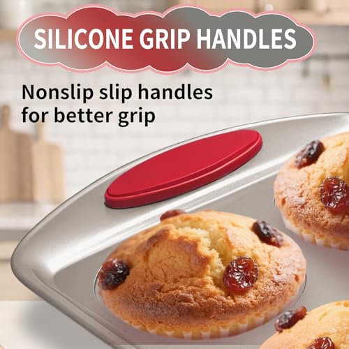 24 Cup Mini Cupcake Pan with Silicone Handles (2 Count)