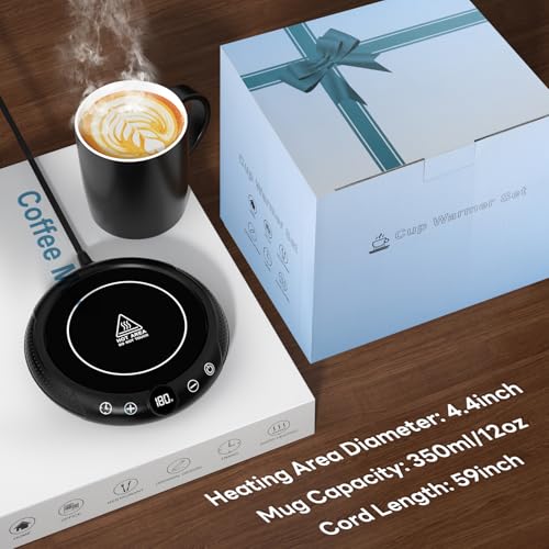 Coffee Mug Warmer with Mug Set