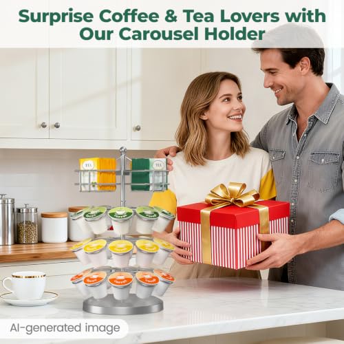 K Cup Holder Coffee Pod Organizer Carousel for Countertop