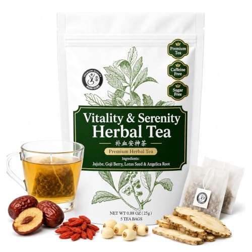 Calm Energy & Daily Balance Traditional Chinese Herbal Tea for Modern Wellness (5 Count)