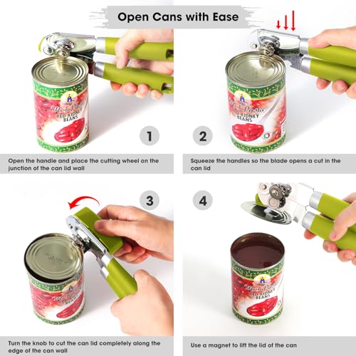 Heavy Duty Hand Can Opener Manual with Magnet