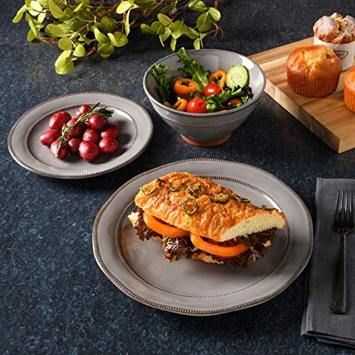 Terranea Round Reactive Glaze Terra Cotta Dinnerware Set