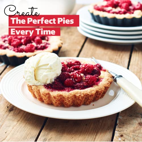 8 Pack Mini Tart Pans 4 Inch with Removable Bottom Round Nonstick Deep Quiche Pan