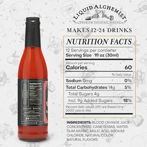 Blood Orange Syrup for Cocktails (12.7 Fl Oz)