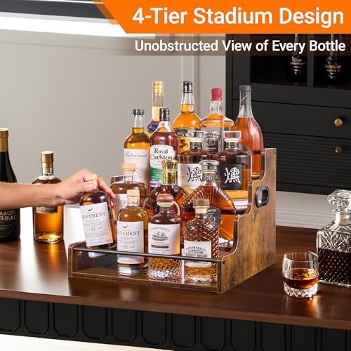 4 Tier Liquor Bottle Display Shelf