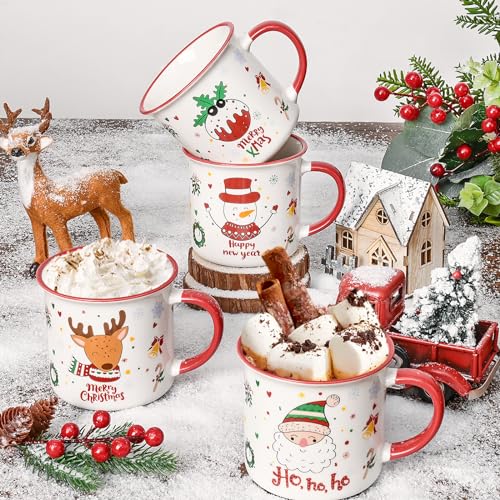 Christmas Mugs Set of 4 (4 Count)