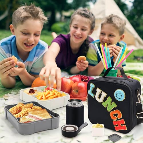 Insulated Lunch Bag for Boys Girls with 10oz Thermo
