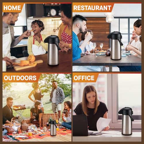 Airpot Coffee Dispenser with Pump (2 Count)