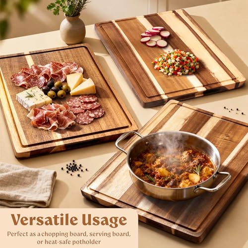 Extra Large Acacia Wood Cutting Board 17x13