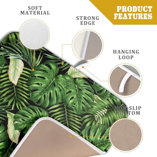 Tropical Palm Leaf Dish Drying Mat for Kitchen Countertop