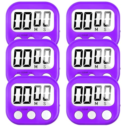 Digital Kitchen Timers for Cooking (6 Count)