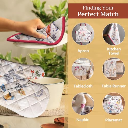 100% Cotton Oven Mitt & Pot Holder Set