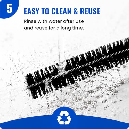 Dryer Lint Brush Vent Cleaner Lint Trap Cleaning Tool Dryer Vent Brush Long Flexible with Wood Handle 27.95 Inches Medium Size for Dryer Vent Cleaning DIY Enthusiasts Homeowners (2 Count)