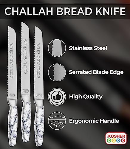 Premium Stainless Steel Challah Bread Knife
