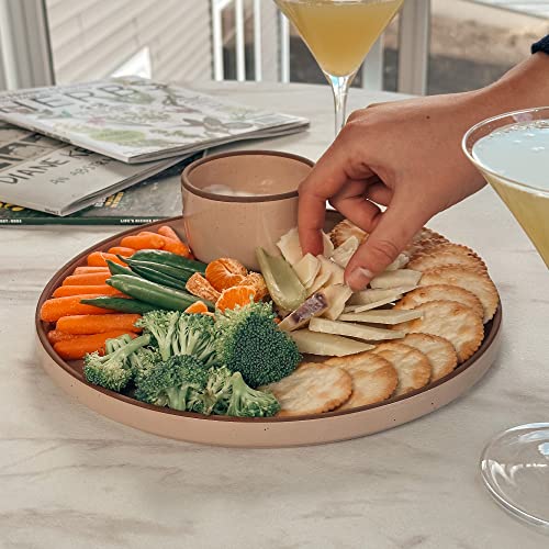 Ceramic Flat Dinner Plates Set of 6 (6 Count)