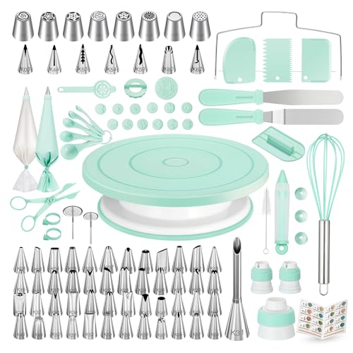158 Cake Decorating Kit Baking Supplies Tools for Beginners & Pros
