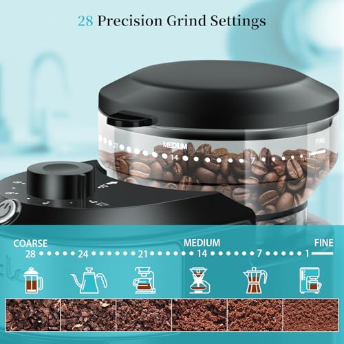 Burr Coffee Grinder Flat Burr Coffee Grinder with 28