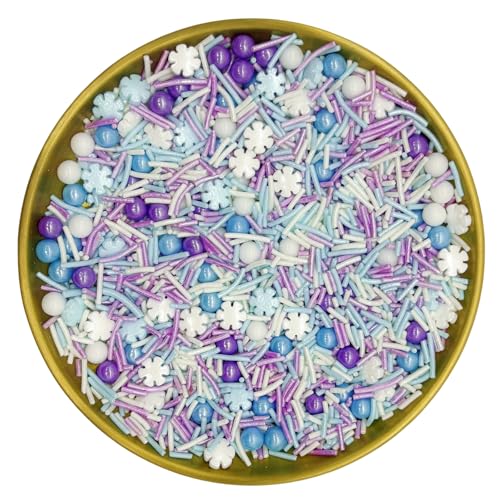 Snowflake Sprinkles Mixed Style Edible Cake Decorations Cupcake Toppers Cookie Perfect for Cakes (3 Ounce)