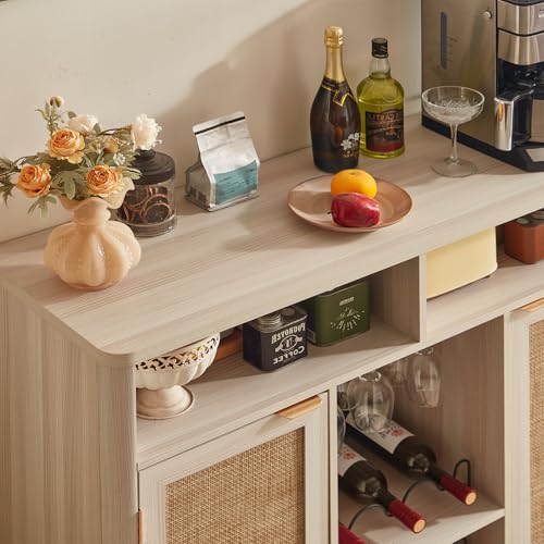 Rattan Wine Bar Cabinet with 2 Doors