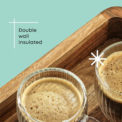 Fluted Glass Espresso Cups (2 Count)