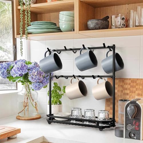 Mug Rack 14 Hooks Coffee Mug Holder