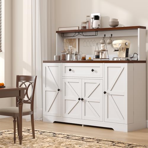 Hutch Storage Buffet Cabinet with Drawers