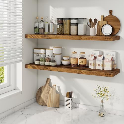 40 Inch Brown Floating Shelves (2 Count)