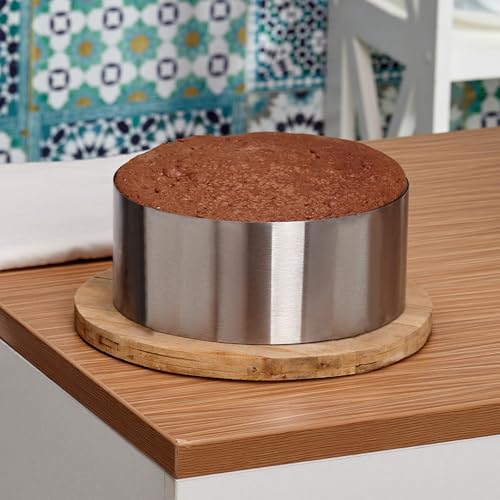 Round Cake Ring 6 x 2.75 Inch Seamless Stainless Steel Pastry Mousse Dessert Ring Mirror Coating for Baking Cooking Making Tool