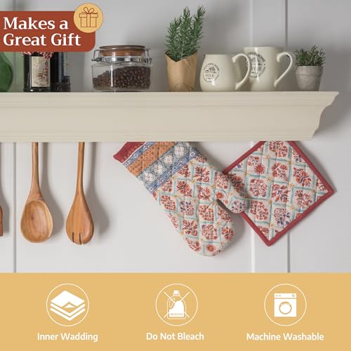 100% Cotton Oven Mitt & Pot Holder Set (2 Count)