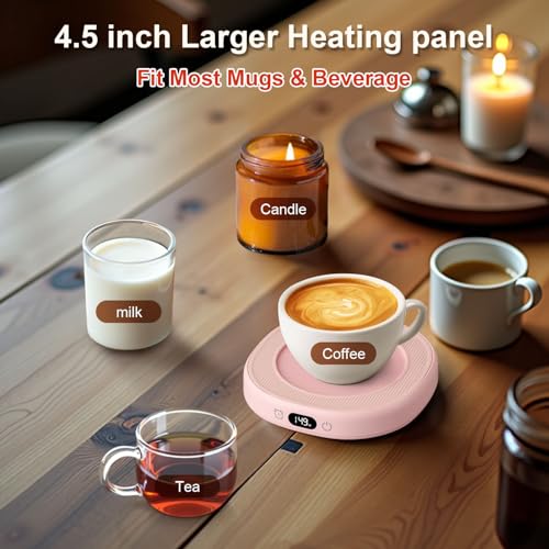 Smart Coffee Mug Warmer & Cute Cat Mug Set
