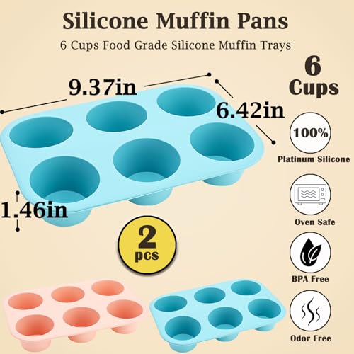 6 Cups Silicone Mini Muffin Pan Set