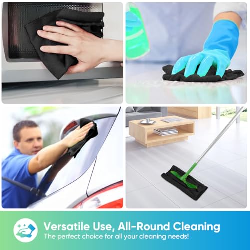 Black Microfiber Cleaning Cloth 100PK (100 Count)