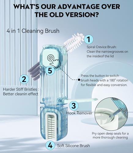 4 in 1 Cup Lid Gap Cleaning Brush