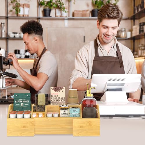 Extendable Coffee Station Organizer Countertop