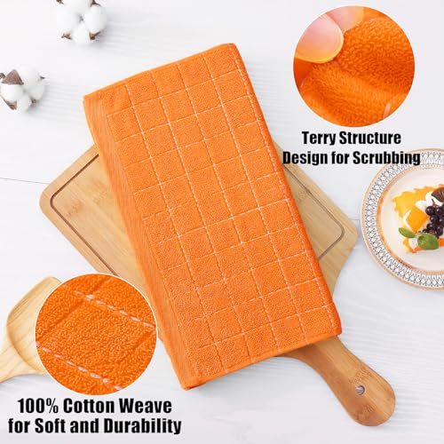 100% Cotton Terry Kitchen Dish Cloths (6 Count)