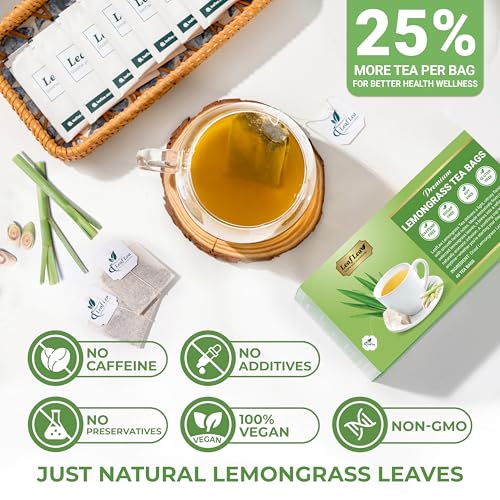 Premium Lemongrass Herbal Tea Bags (80 Count)