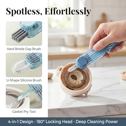 2Pcs 4 in 1 Cup Lid Gap Cleaning Brush Set (2 Count)