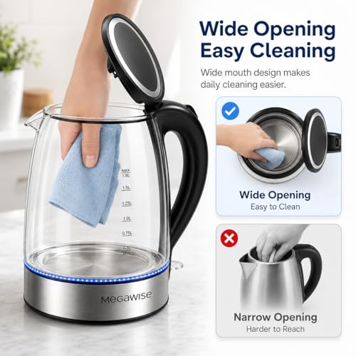 Electric Glass Kettle with Auto Shut