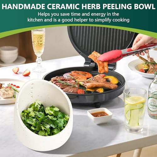 Pottery Herb Stripper Bowl