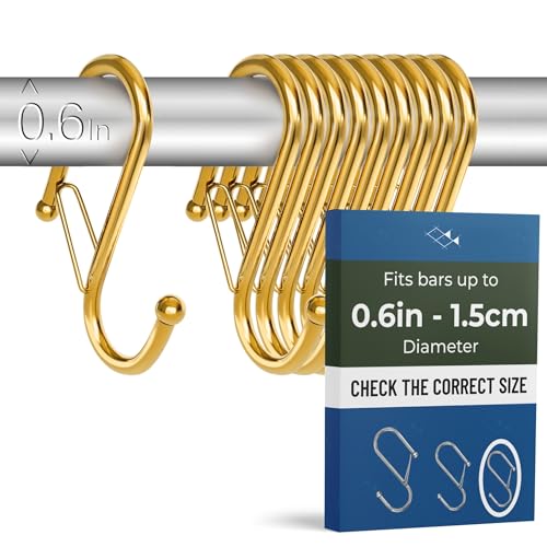 10 Pack Metal S Hooks for Hanging (10 Count)