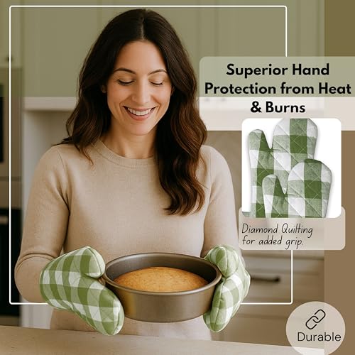 Buffalo Plaid Check Oven Mitts and Pot Holders Set of 4 (4 Count)