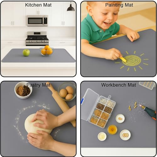 Silicone Mat 35.4"x23.6" Silicone Mats for Kitchen Counter Heat Resistant Mats for Countertop