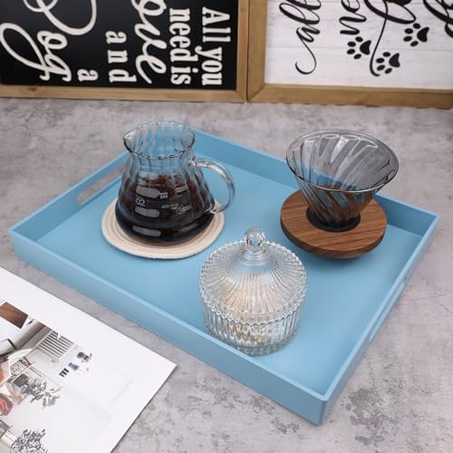 Blue Serving Tray for Coffee Table