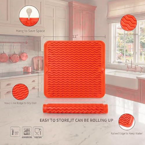 Silicone Dish Drying Mat for Multiple Usage