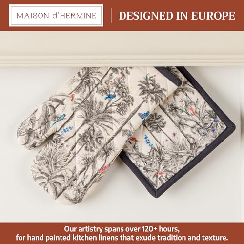 100% Cotton Oven Mitt & Pot Holder Set