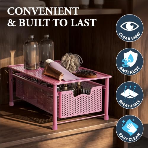 Stackable Cabinet Basket Drawer Organizer