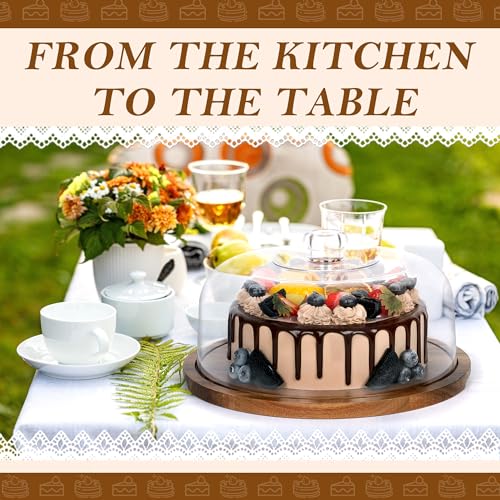 Cake Stand with Clear Acrylic Dome Lid